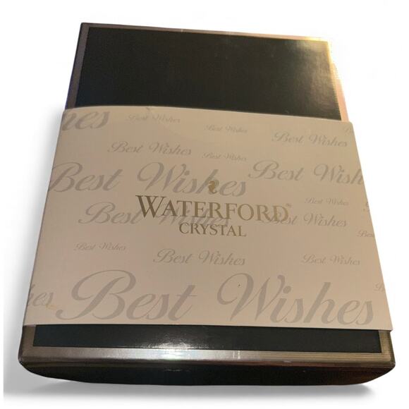 Waterford Crystal Best Wishes Wine Bottle Coaster Never Used! - Picture 5 of 6